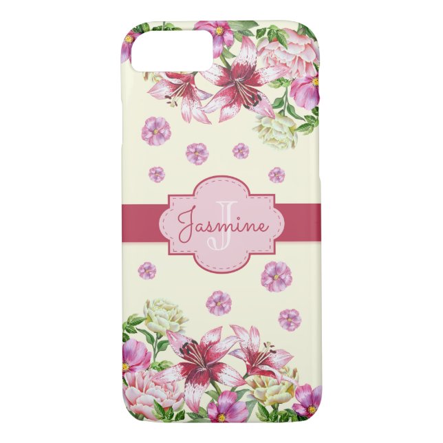 Capa Para iPhone, Case-Mate Lily e Peony Amarelo (Verso)