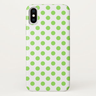 Capa Para iPhone X Limão e bolinhas brancas