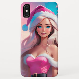 Capa Para iPhone Da Case-Mate Linda garota de Natal rosa 01