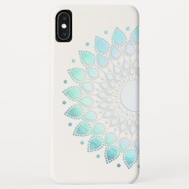 Capa Para iPhone, Case-Mate Linda Turquesa Lotus Floral Mandala Ca (Verso)