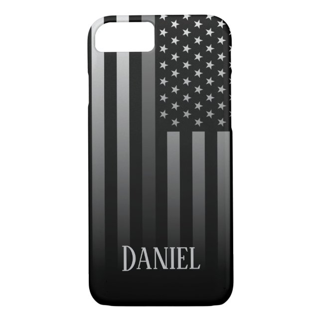 Capa Para iPhone, Case-Mate Linha cinzenta fina personalizada bandeira (Verso)