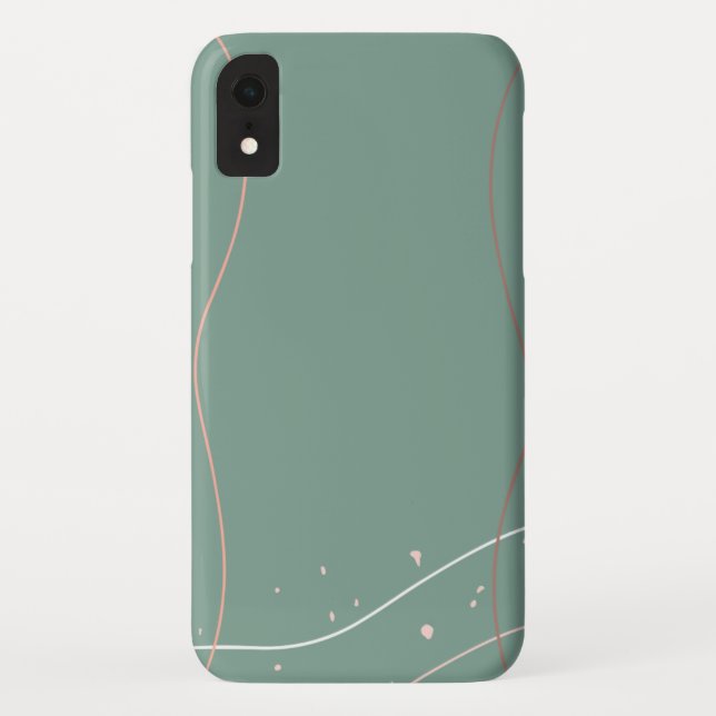 Capa Para iPhone, Case-Mate Linhas de Fundo Verde Estético Pastas de Fundo (Verso)
