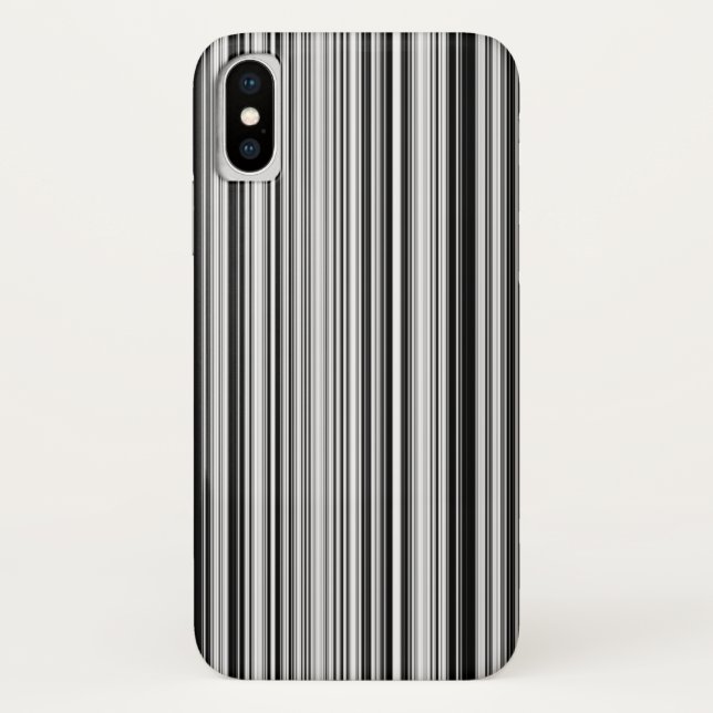 Capa Para iPhone, Case-Mate Linhas preto e branco (Verso)