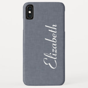 Capa Para iPhone Da Case-Mate Linho Cinza Azul Moderno