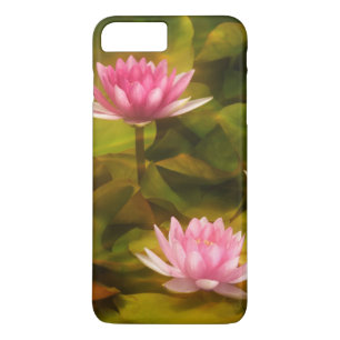 Capa iPhone 8 Plus/7 Plus Lírios aquáticos artísticos, Califórnia