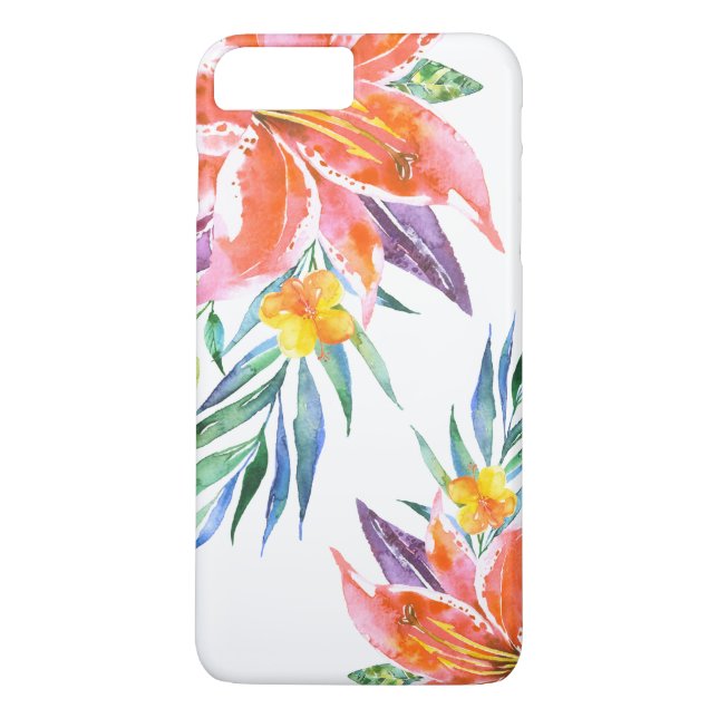 Capa Para iPhone, Case-Mate Lírios de aquarelas modernas lírios buquê floral (Verso)