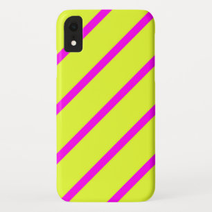 Capa Para iPhone Da Case-Mate Listras cor-de-rosa amarelas e vívidas de néon