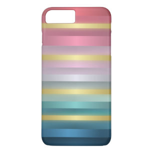 Capa Para iPhone Da Case-Mate Listras cor-de-rosa elegantes do ouro de turquesa