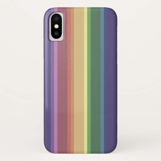 Capa Para iPhone, Case-Mate Listras de arco-íris sem som (Verso)