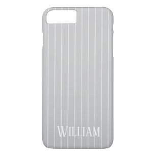 Capa iPhone 8 Plus/7 Plus Listras de cinza personalizadas