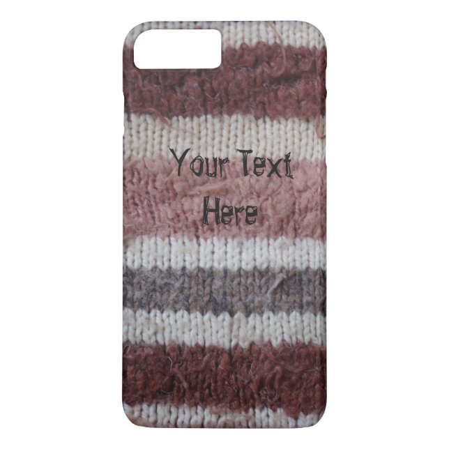 Capa Para iPhone, Case-Mate listras de malha marrom estilo vintage diversão tr (Verso)