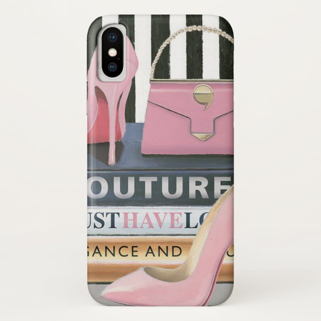 Capa Para iPhone, Case-Mate Listras do Couture de Apple selvagem | - calçados (Verso)