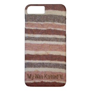 Capa Para iPhone Da Case-Mate listras marrons feitas malha chique com slogan do