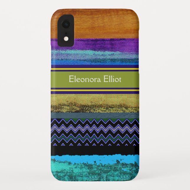 Capa Para iPhone, Case-Mate listras multicores personalizadas (Verso)