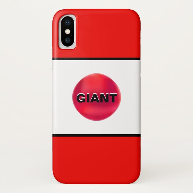 Capa Para iPhone, Case-Mate Listras Pretas Vermelhas Brancas (Verso)