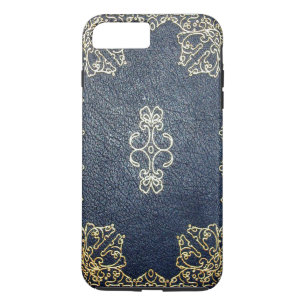 Capa iPhone 8 Plus/7 Plus Livro Azul, Dourado e Dourado