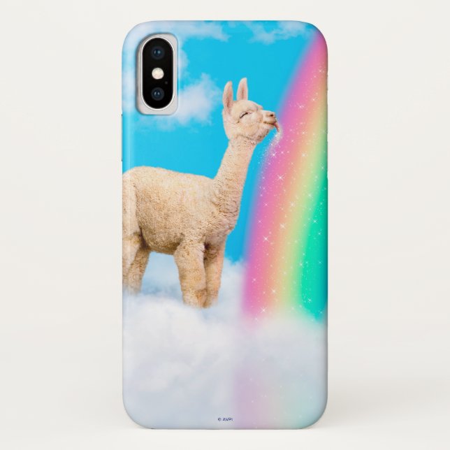 Capa Para iPhone, Case-Mate Llama Licitando o Arco-Íris (Verso)