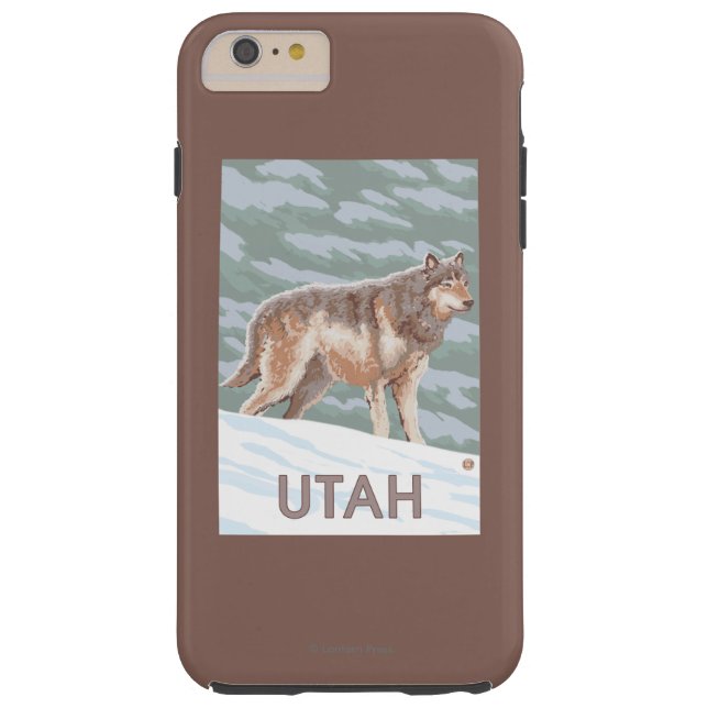 Capa Para iPhone, Case-Mate Lobo cinzento StandingUtah (Verso)