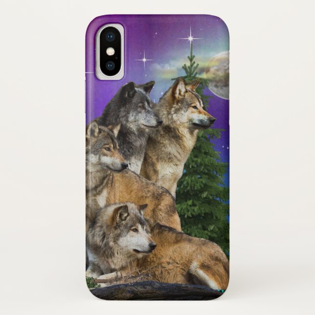 Capa Para iPhone, Case-Mate Lobo e Lua (Verso)