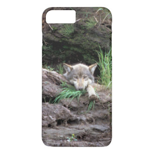 Capa iPhone 8 Plus/7 Plus Lobo-Madeira Selvagem em Den