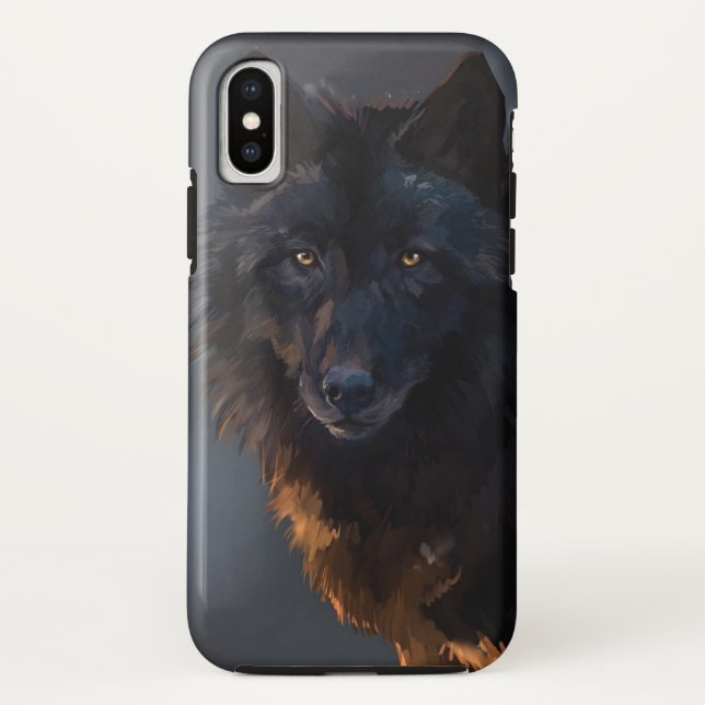 Capa Para iPhone, Case-Mate Lobo negro (Verso)
