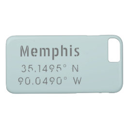 Capa iPhone 8/7 Longitude do Latitude Memphis