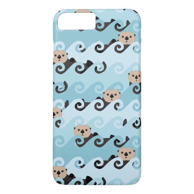 Capa Para iPhone, Case-Mate Lontras de mar que montam as ondas (Verso)