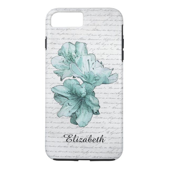 Capa Para iPhone, Case-Mate Love Letter Mint Illustrated Flor Personalizar Nom (Verso)
