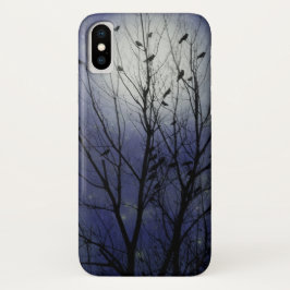 Capa Para iPhone Da Case-Mate Lua Azul Noite Brilhante De Corvos