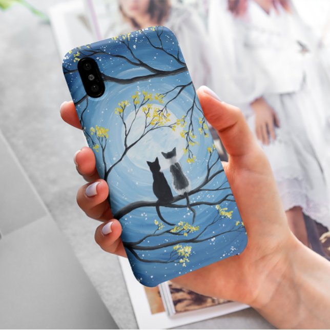 Capa Para iPhone, Case-Mate Lua branca com gatos (Criador carregado)
