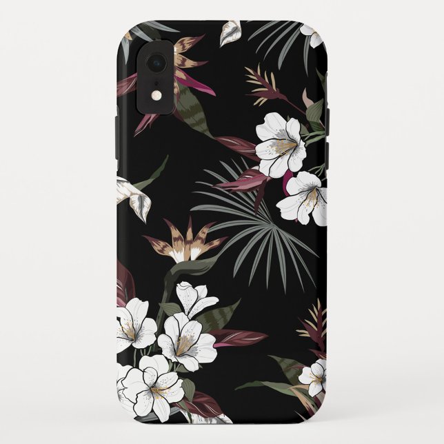 Capa Para iPhone, Case-Mate Lush de flores tropicais (Style: Case-Mate Tough Apple iPhone XR Case!)