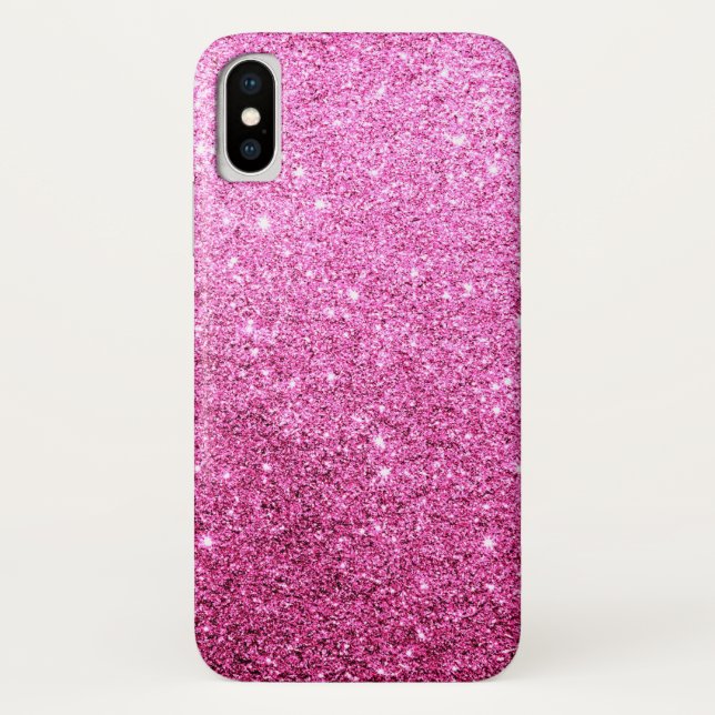Capa Para iPhone, Case-Mate Luxo elegante do brilho do rosa do falso (Verso)