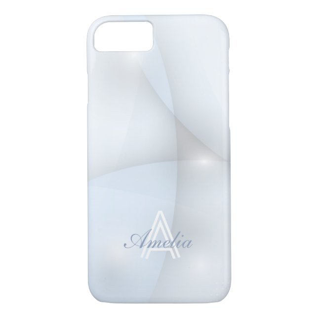 Capa Para iPhone, Case-Mate Luz geométrica mínima personalizada - monograma (Verso)