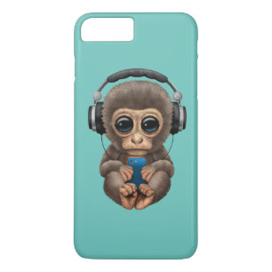 Capa Para iPhone Da Case-Mate Macaco bonito do bebê que veste fones de ouvido