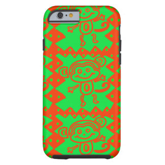 Capa Tough Para iPhone 6 Macaco-Cinto Prato Verde Laranja