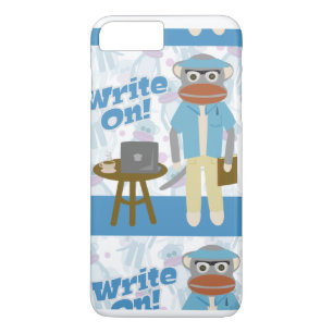 Capa iPhone 8 Plus/7 Plus Macaco-meia-escritor bonito