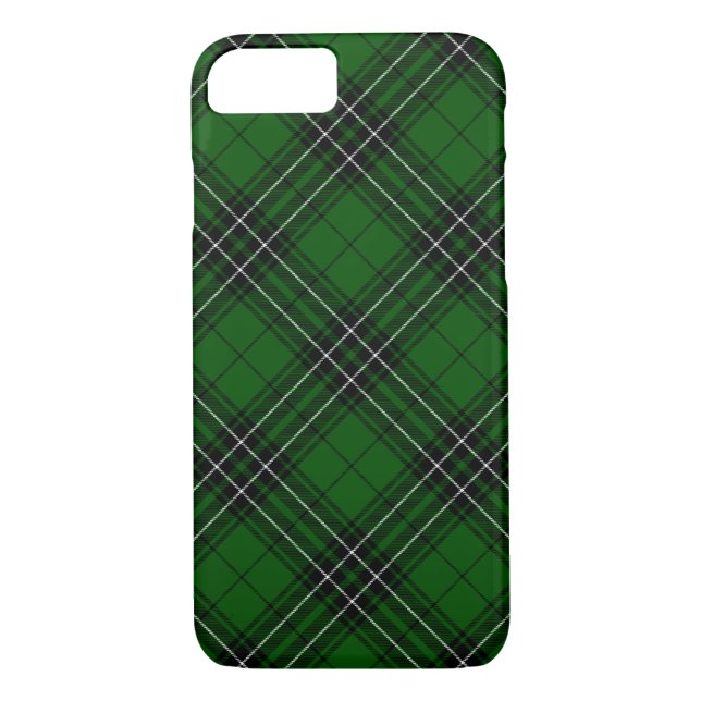 Capa Para iPhone, Case-Mate MacLean Tartan Verde e Xadrez Preta (Verso)