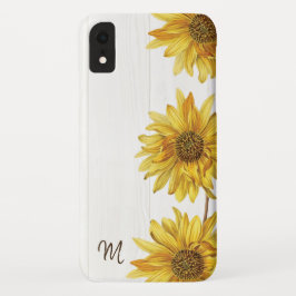 Capa Para iPhone Da Case-Mate Madeira branca do país rústico com monograma dos