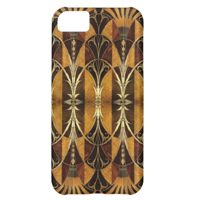 Capa Para iPhone, Case-Mate Madeira do Burl do art deco (Traseira)