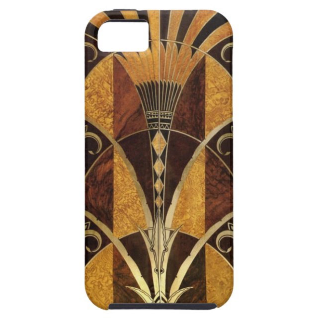 Capa Para iPhone, Case-Mate Madeira do Burl do art deco (Traseira)