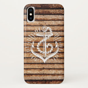 Capa Para iPhone Da Case-Mate Madeira náutica velha da âncora