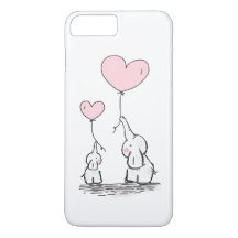 Mãe e Elefante Bebê com Balões