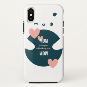 Capa Para iPhone X Mãe, Eu Te Amo Com Toda Minha Namorados Doce De Co