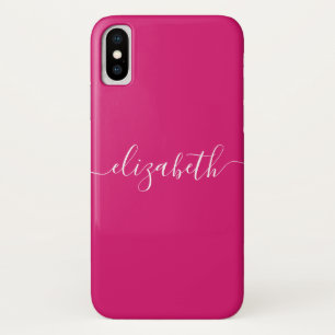 Capa Para iPhone Da Case-Mate Magenta Cor-de-rosa Branca Moderna Elegante Chic S