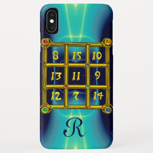 Capa Para iPhone, Case-Mate MAGIC SQUARE 33 MONOGRAM Teal,Turquesa Azul Aqua (Verso)