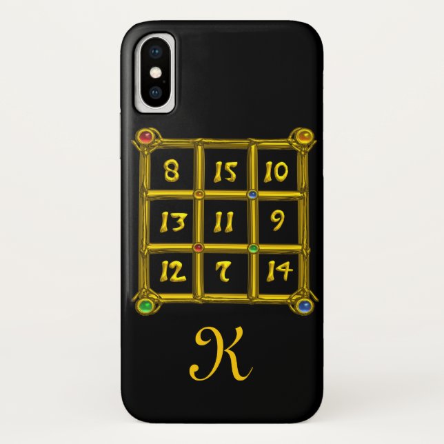 Capa Para iPhone, Case-Mate MAGIC SQUARE 33 MONOGRAMA preto (Verso)