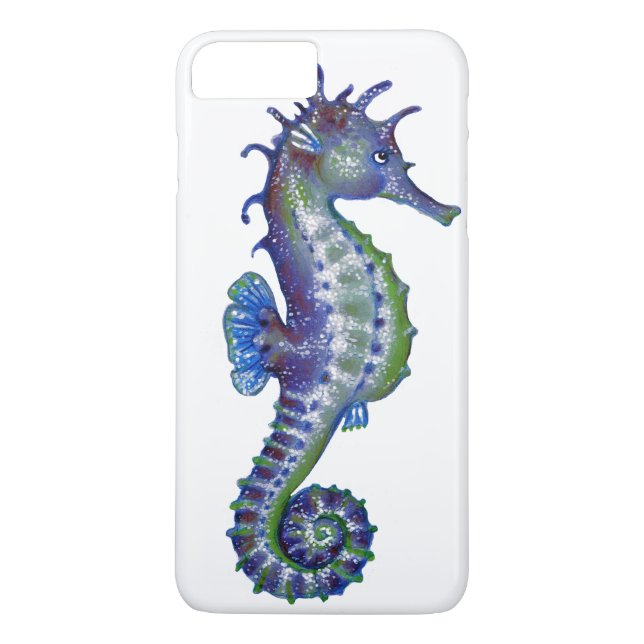 Capa Para iPhone, Case-Mate Mágica azul do cavalo marinho (Verso)