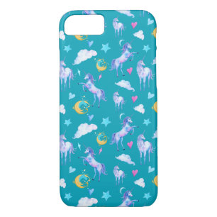 Capa iPhone 8/7 Magical Unicorn Pattern Watercolor Design