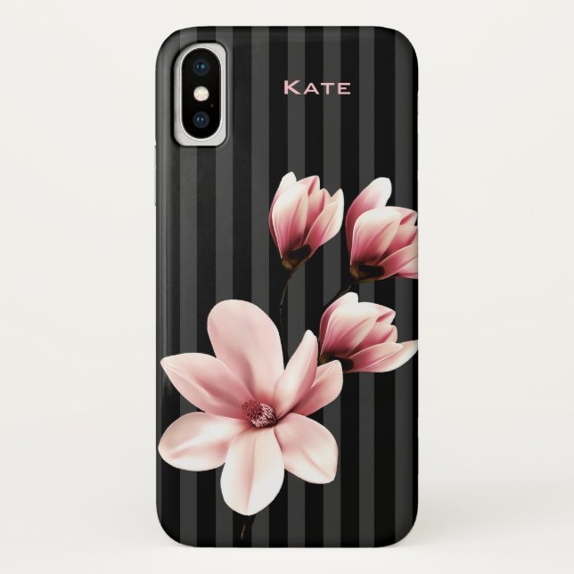Capa Para iPhone, Case-Mate Magnolias Blush Personalizadas (Verso)