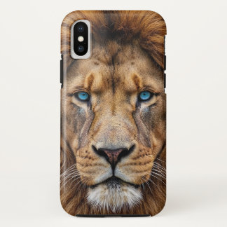 Capa Para iPhone Da Case-Mate Majestic Lion Face with Blue Eyes | Wildlife Anima